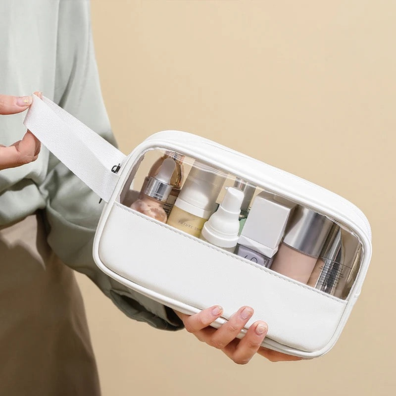 3 Trousse de maquillage transparente pour femmes