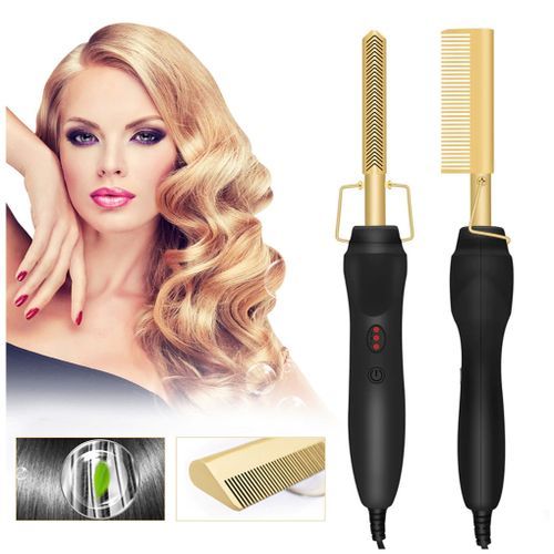 Peigne à lisser électrique 2 en 1