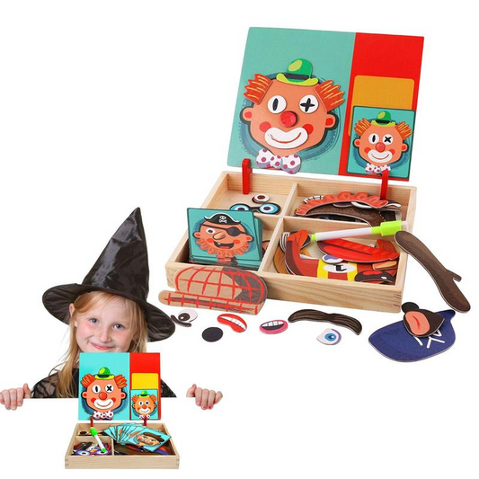 X10-Jouet de Puzzle magnétique en bois - X10 Maroc - Livraison gratuite -