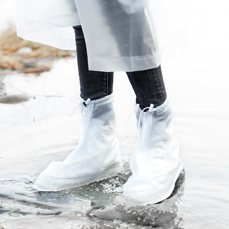 Couvre-chaussures Imperméable Réutilisable - Taille L (39-40), Fermeture Zip, Semelle Antidérapante, Pour Pluie