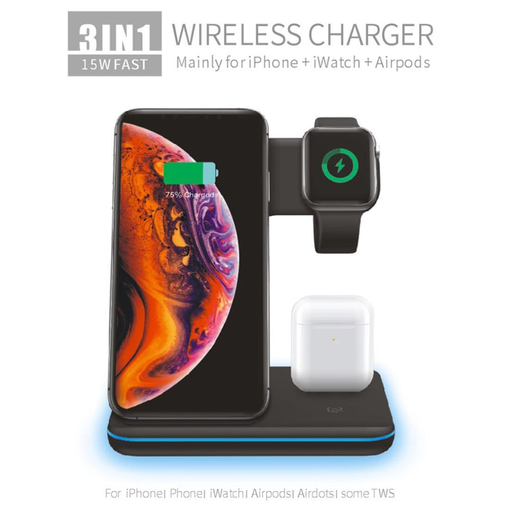 Chargeur sans fil 3 en 1 pour tous vos appareils - X10 Maroc - Livraison gratuite -