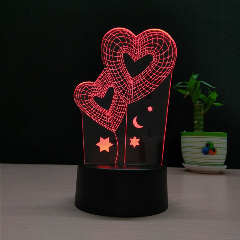 Lampe LED 3D à 7 couleurs changeantes - X10 Maroc - Livraison gratuite -