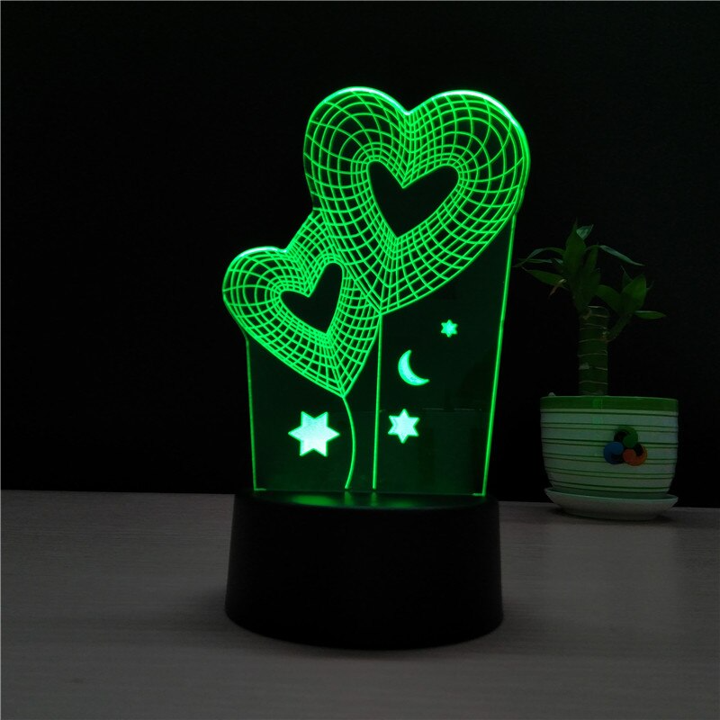 Lampe LED 3D à 7 couleurs changeantes - X10 Maroc - Livraison gratuite -