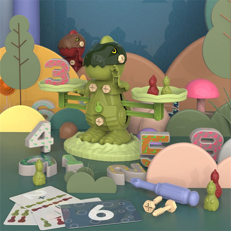 Équilibre Dinosaure - Jeu de maths pour enfants - X10 Maroc - Livraison gratuite -