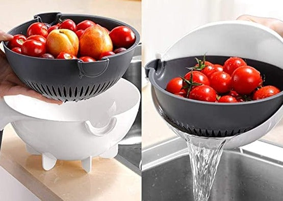 Coupe-légumes multifonction 9 en 1 avec panier de vidange - X10 Maroc - Livraison gratuite -