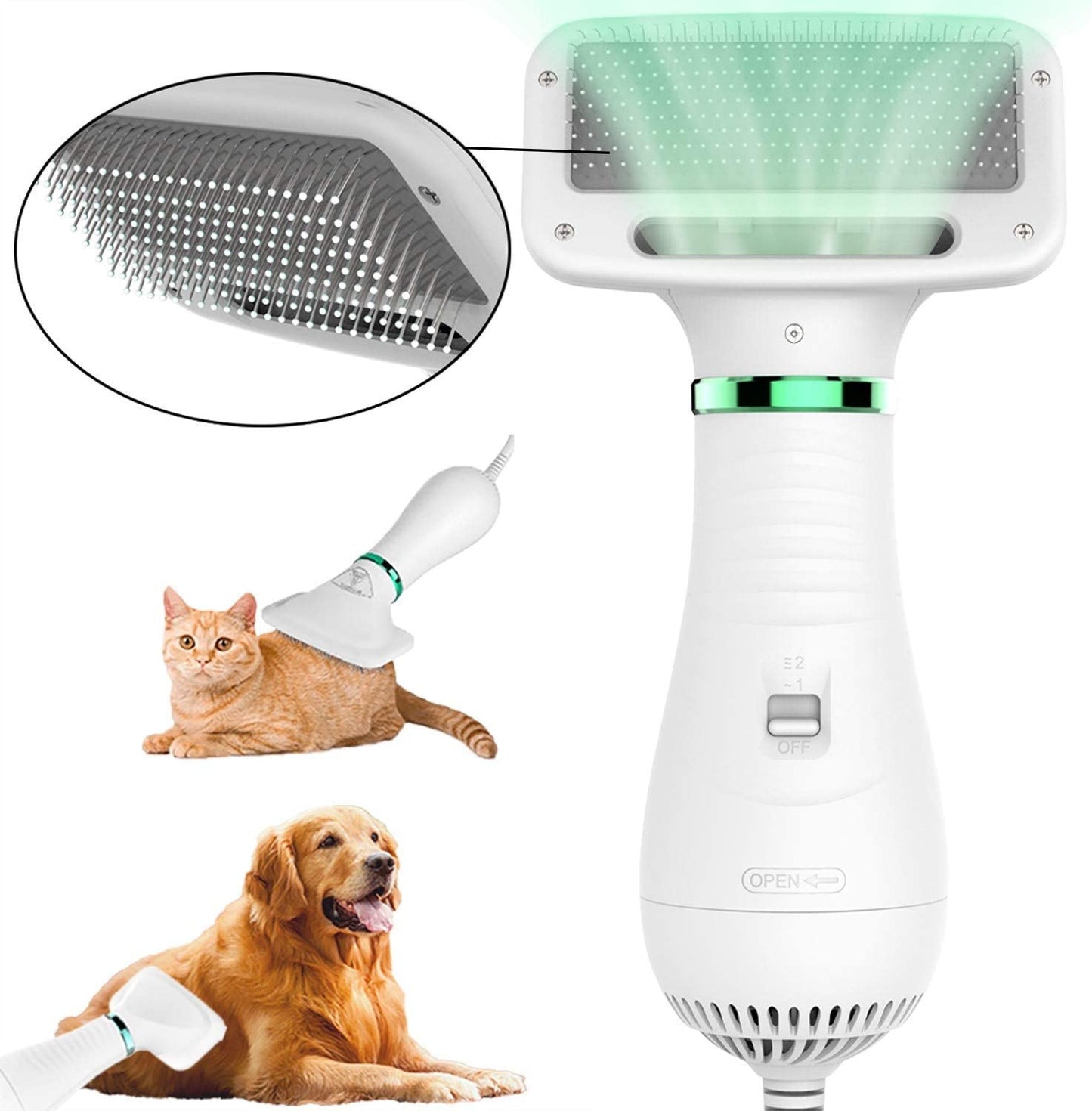 Brosse antibruit et sèche-cheveux 2 en 1 pour chats et chiens - X10 Maroc - Livraison gratuite -