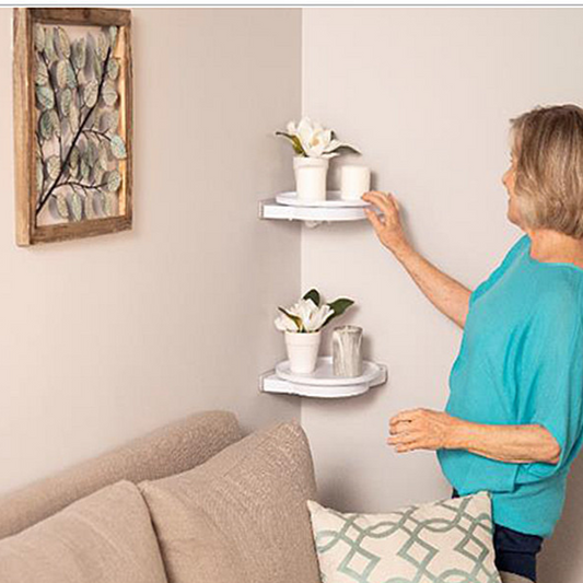 Étagère d'angle murale rotative 360 degrés - X10 Maroc - Livraison gratuite -