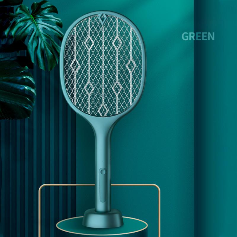 Raquette anti-moustique électrique 2 en 1 pour usage intérieur et extérieur - X10 Maroc - Livraison gratuite - 01 green / China