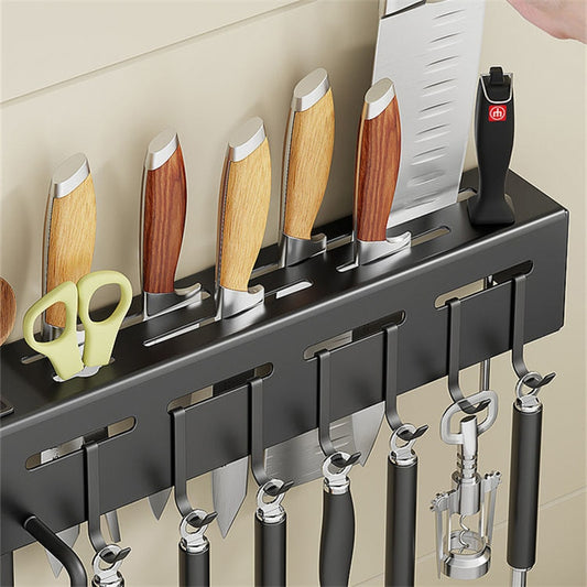 Étagère murale en aluminium avec crochets multifonctions - X10 Maroc - Livraison gratuite -