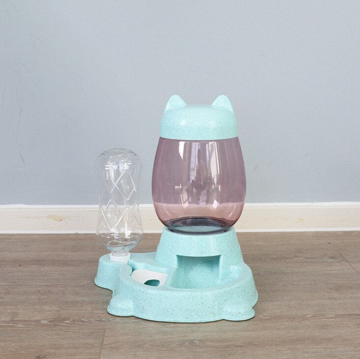 DISTRIBUTEUR D'EAU ET CROQUETTE POUR CHAT - X10 Maroc - Livraison gratuite - Bleu