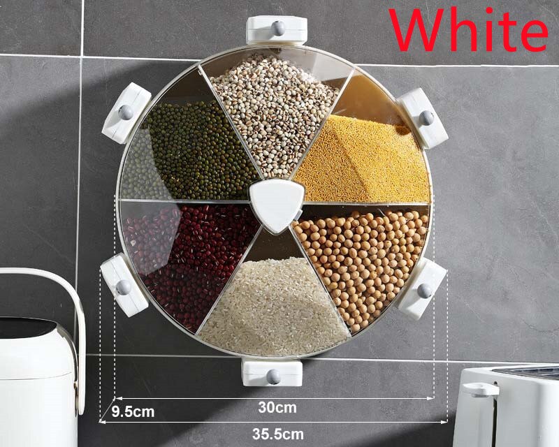 Distributeur De Céréales Boîte De Rangement De Céréales Multifonctionnel . - X10 Maroc - Livraison gratuite - Blanc