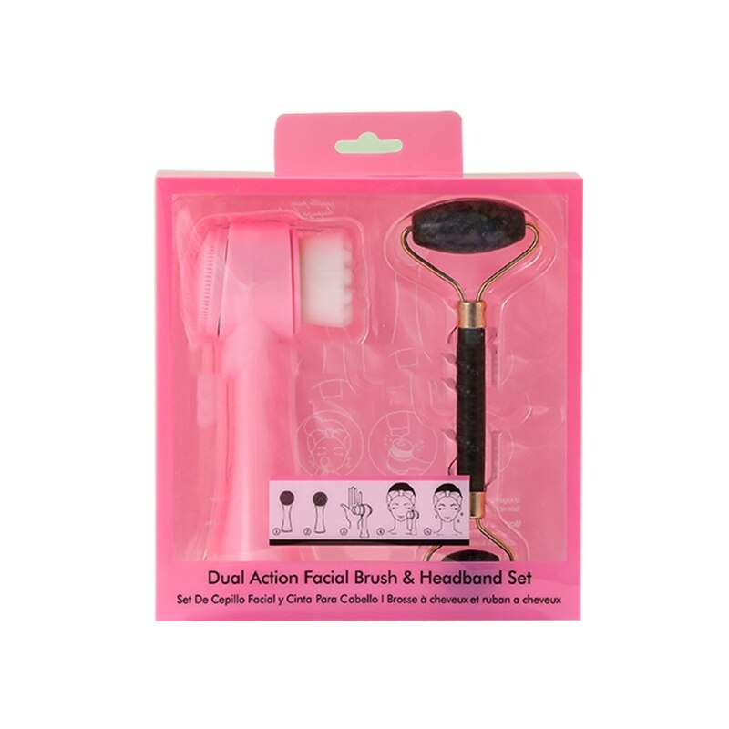 Brosse avec rouleau vibrant pour masser et nettoyer - X10 Maroc - Livraison gratuite - Rose