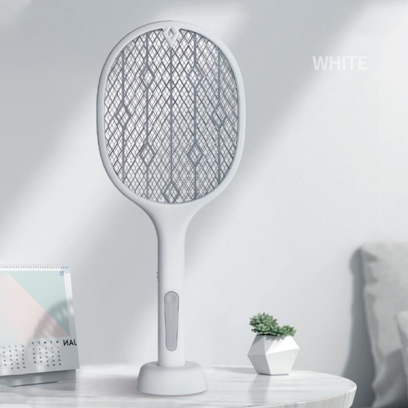 Raquette anti-moustique électrique 2 en 1 pour usage intérieur et extérieur - X10 Maroc - Livraison gratuite - 01 white / China