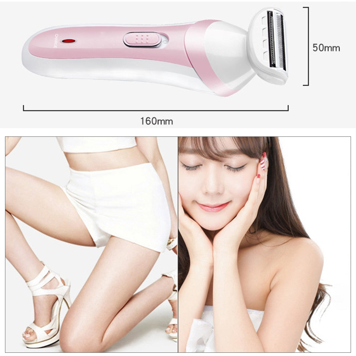 Rasoir électrique rechargeable HTC HL-020 pour femme - X10 Maroc - Livraison gratuite -