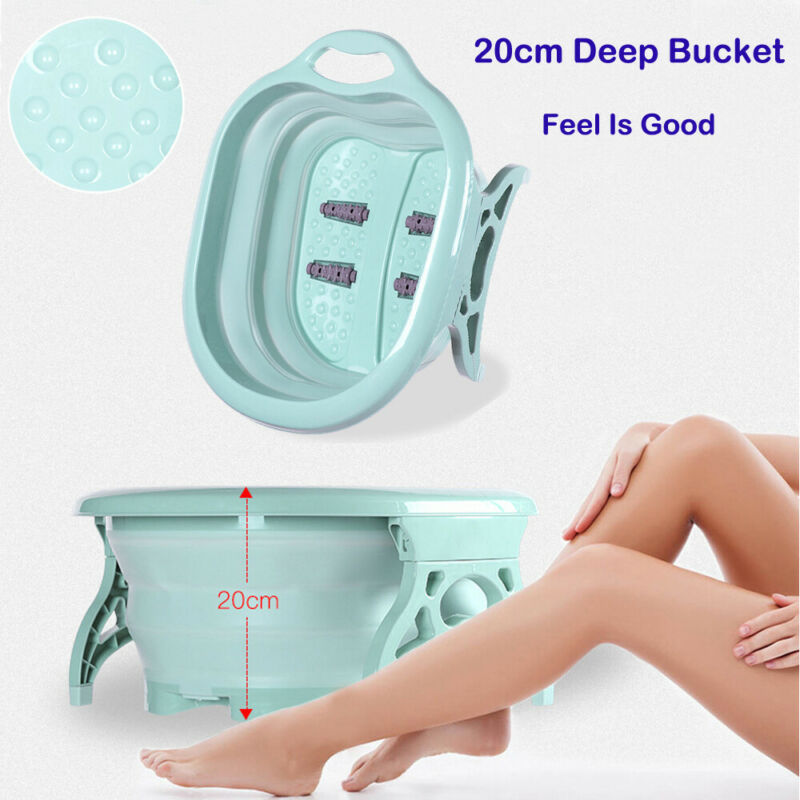 Foldable Foot Bathtub with Massage Rollers for Achy Feet - Stress Relief - X10 Maroc - Livraison gratuite -
