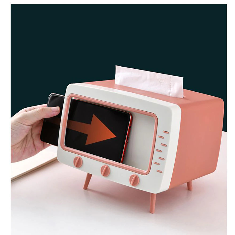 Boîte à mouchoirs TV antique - X10 Maroc - Livraison gratuite - Rose