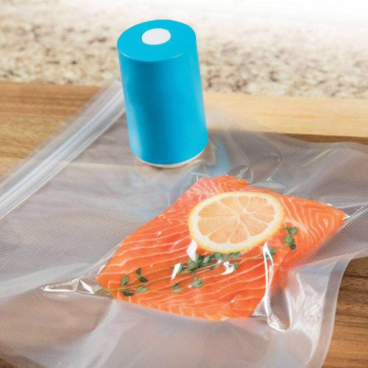 Toujours frais Appareil sous vide pour garder vos aliments toujours frais avec 6 sacs réutilisables - X10 Maroc - Livraison gratuite -