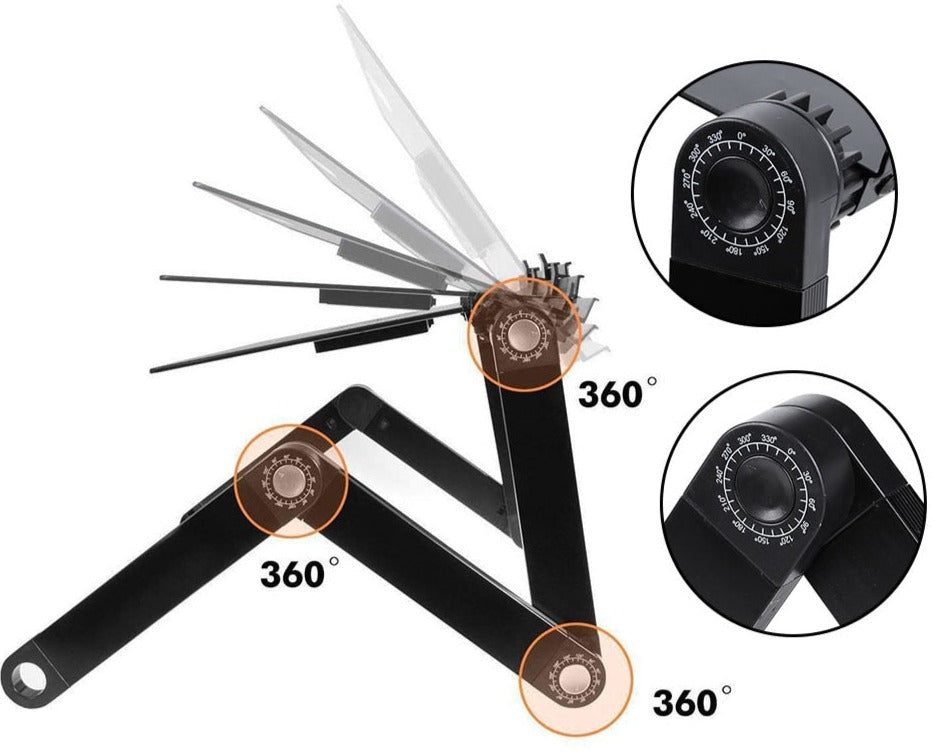 Support d'ordinateur pliable et réglable à 360 degrés, bonne ventilation - X10 Maroc - Livraison gratuite -