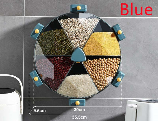 Distributeur De Céréales Boîte De Rangement De Céréales Multifonctionnel . - X10 Maroc - Livraison gratuite - Bleu
