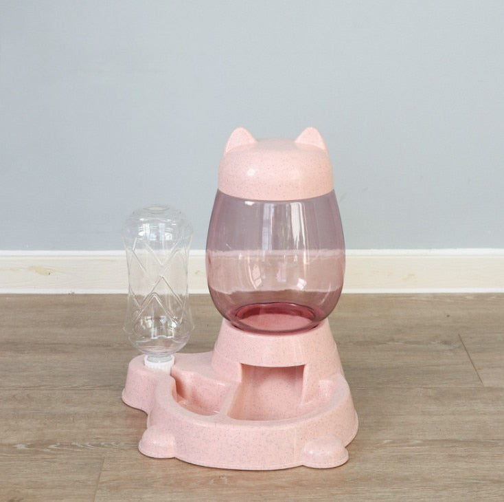 DISTRIBUTEUR D'EAU ET CROQUETTE POUR CHAT - X10 Maroc - Livraison gratuite - Rose