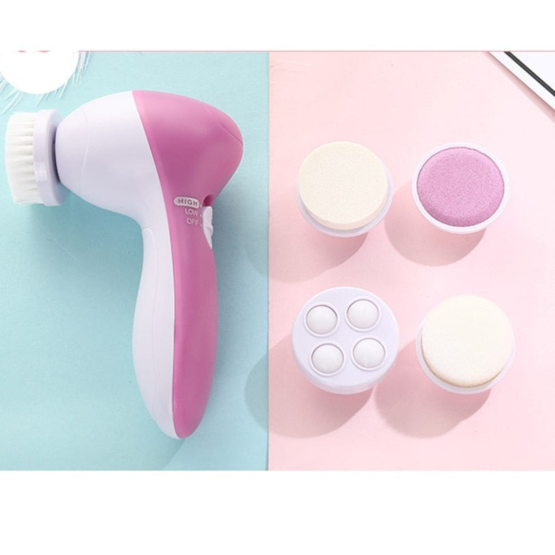 Appareil de Massage et Brosse Pour Visage 5 En 1 - X10 Maroc - Livraison gratuite -
