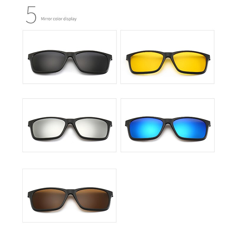 Lunettes de soleil polarisées 5pcs monture en plastique conduite de nuit usage quotidien - X10 Maroc - Livraison gratuite -