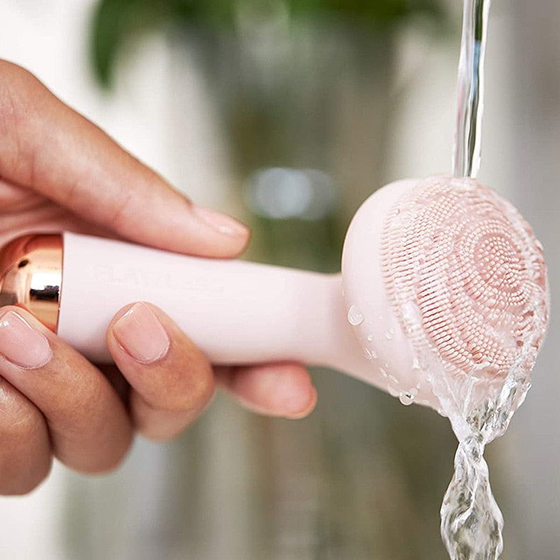 Brosse nettoyante pour le visage en silicone nettoyant pour le visage étanche pour soins de la peau rechargeable - X10 Maroc - Livraison gratuite -