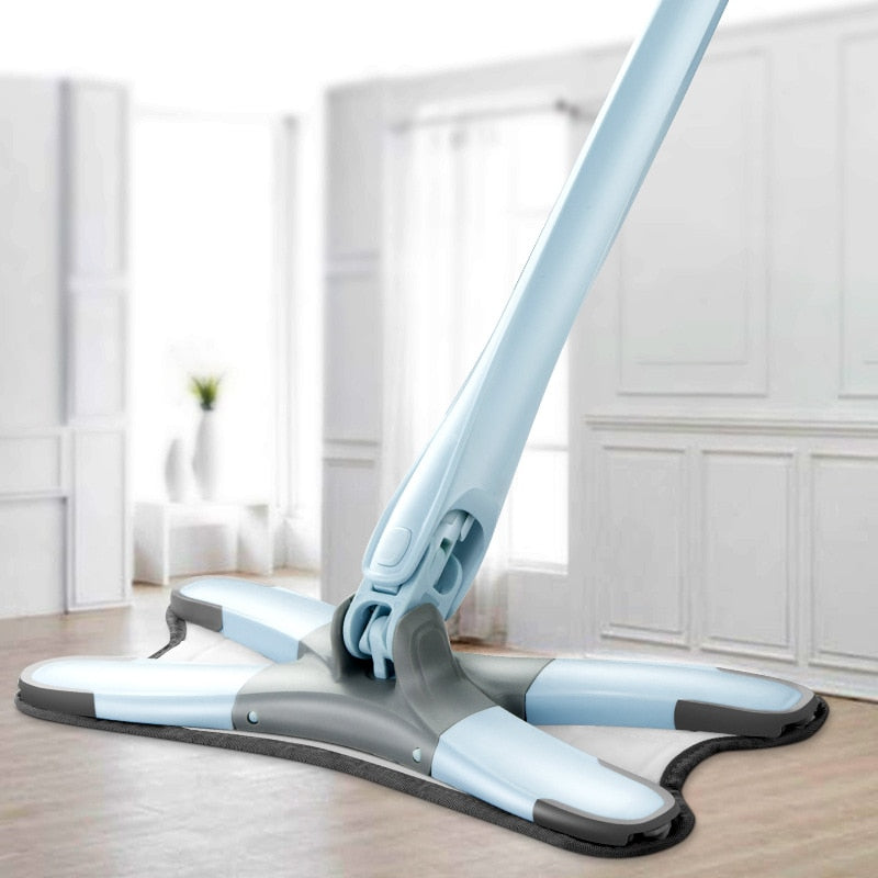 Vadrouille en microfibre de type X avec grattoir, tête rotative lavable à 360 ° pour le nettoyage des sols humides et secs - X10 Maroc - Livraison gratuite -
