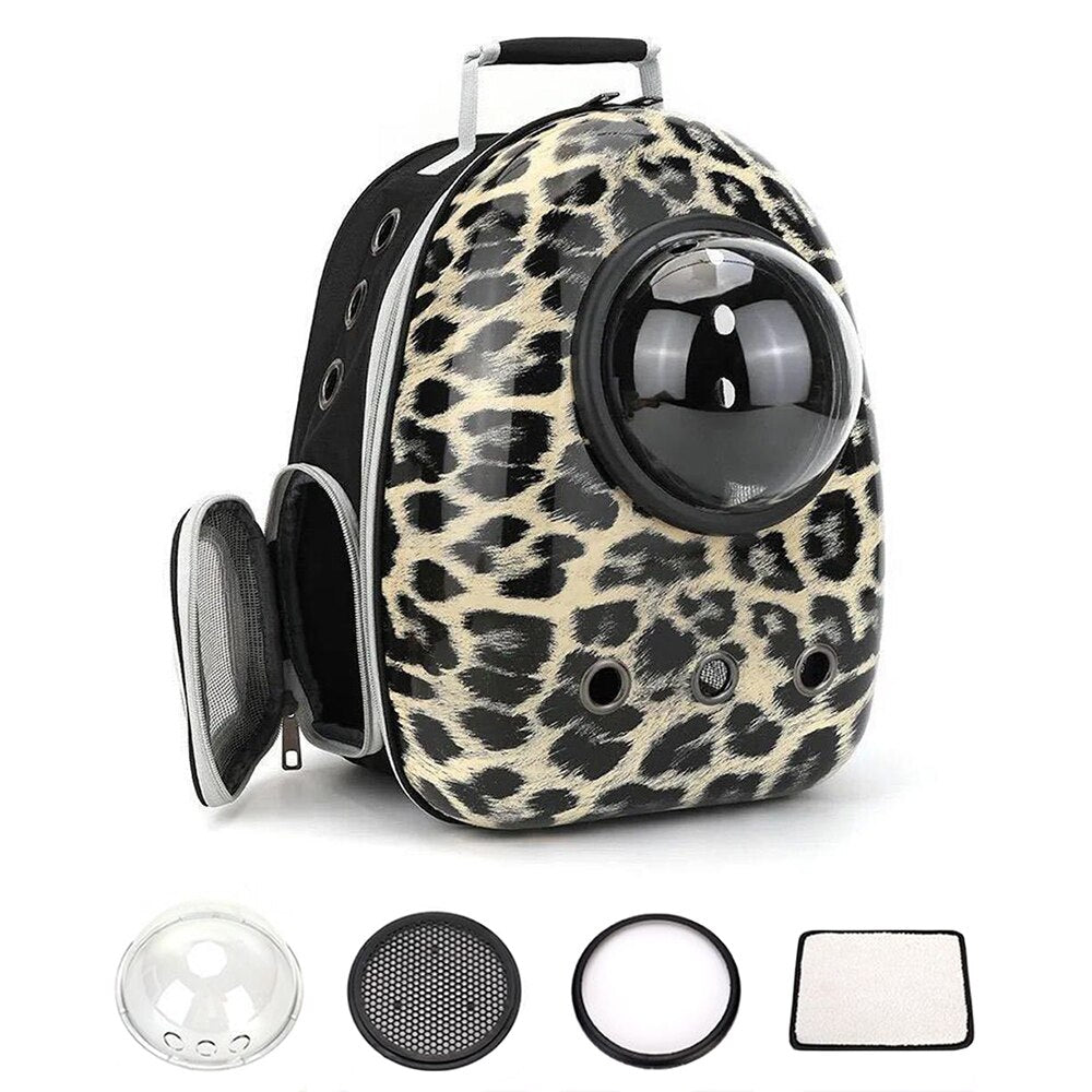 Sac à dos à bulle pour chien et chat - X10 Maroc - Livraison gratuite - Léopard