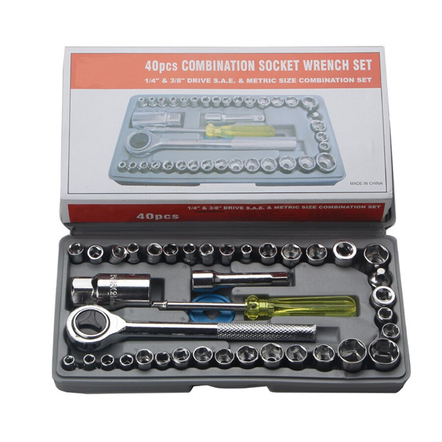 Coffret Clés Douilles - 40 Pièces - Auto Car Repair - X10 Maroc - Livraison gratuite -