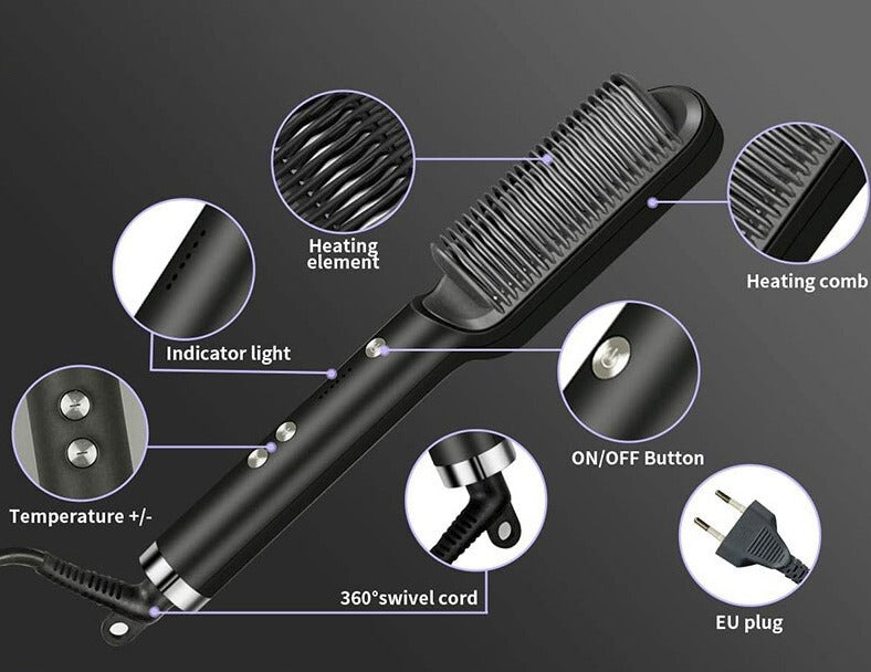 Brosse Chauffante Céramique Électrique - X10 Maroc - Livraison gratuite -