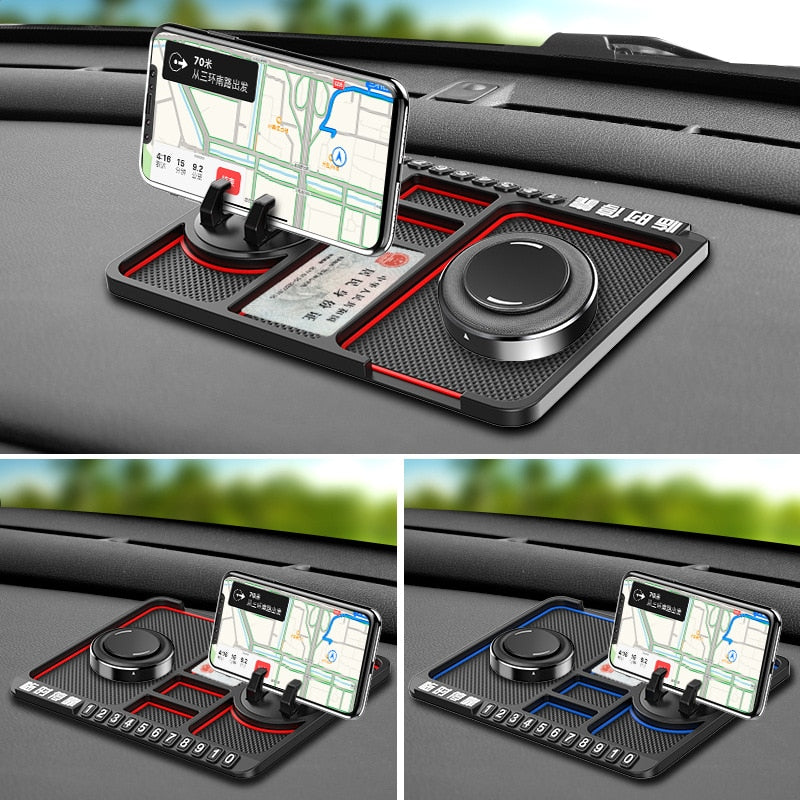 Support de téléphone de Voiture 4 en 1 Tableau de Bord de Voiture Antidérapant - X10 Maroc - Livraison gratuite -