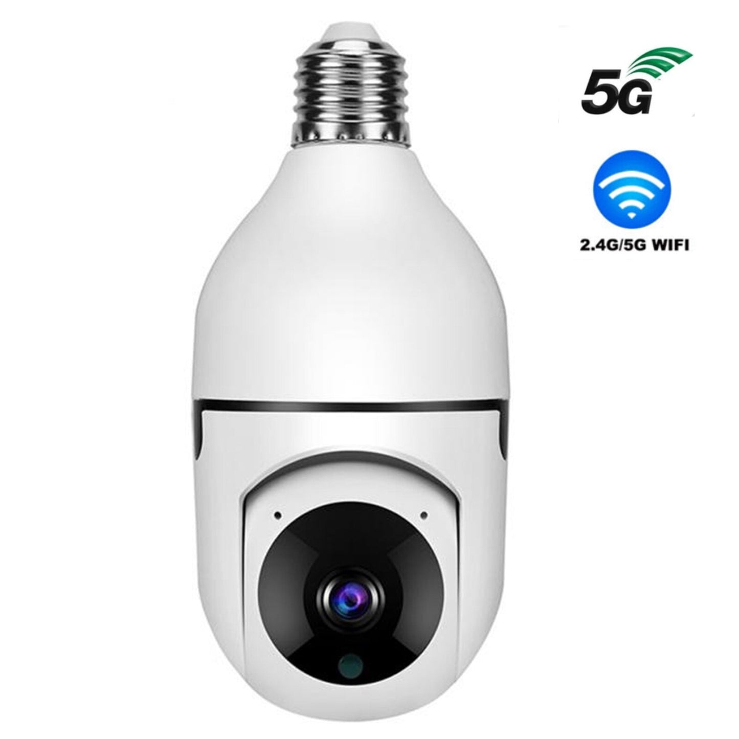 Caméra de sécurité PTZ sans Fil 1080p avec connecteur de bulbe E27 - X10 Maroc - Livraison gratuite - Default Title