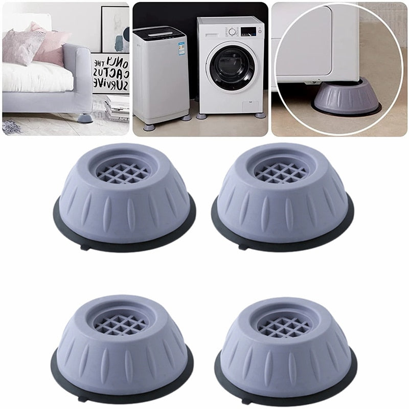 4 pcs Machine À Laver Anti Vibration Choc Antidérapant Pied Tapis  Réfrigérateur