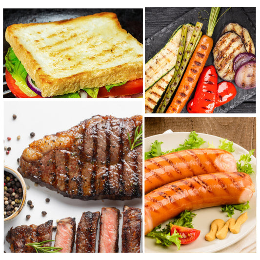 gril de contact avec plaques antiadhésives et ouverture à 180°