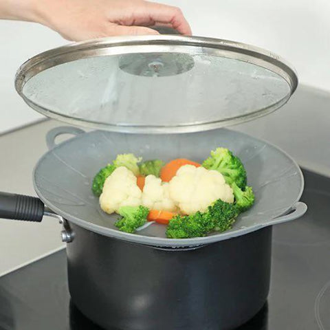 Couvercle et évaporateur en silicone anti-éclaboussures - X10 Maroc - Livraison gratuite - Gris