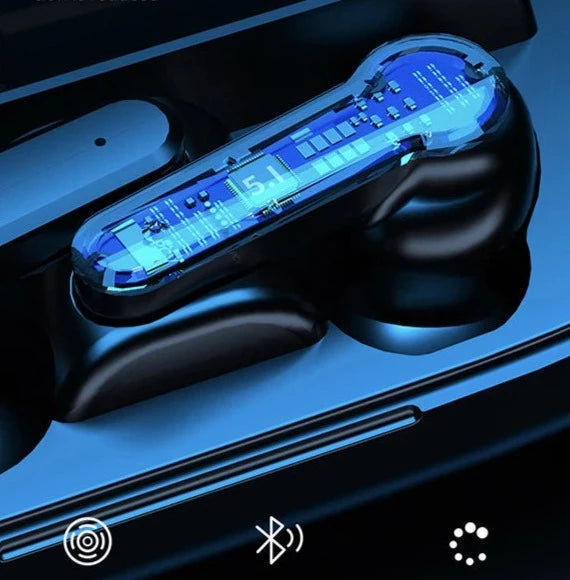 Écouteurs TWS M19–19 avec contrôle tactile sans fil Bluetooth 5.1 avec microphone et fonction lampe de poche - X10 Maroc - Livraison gratuite -