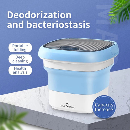 Machine à laver pliable portable - idéale pour le camping, les voyages, les appartements, les dortoirs, le nettoyage pur - X10 Maroc - Livraison gratuite -