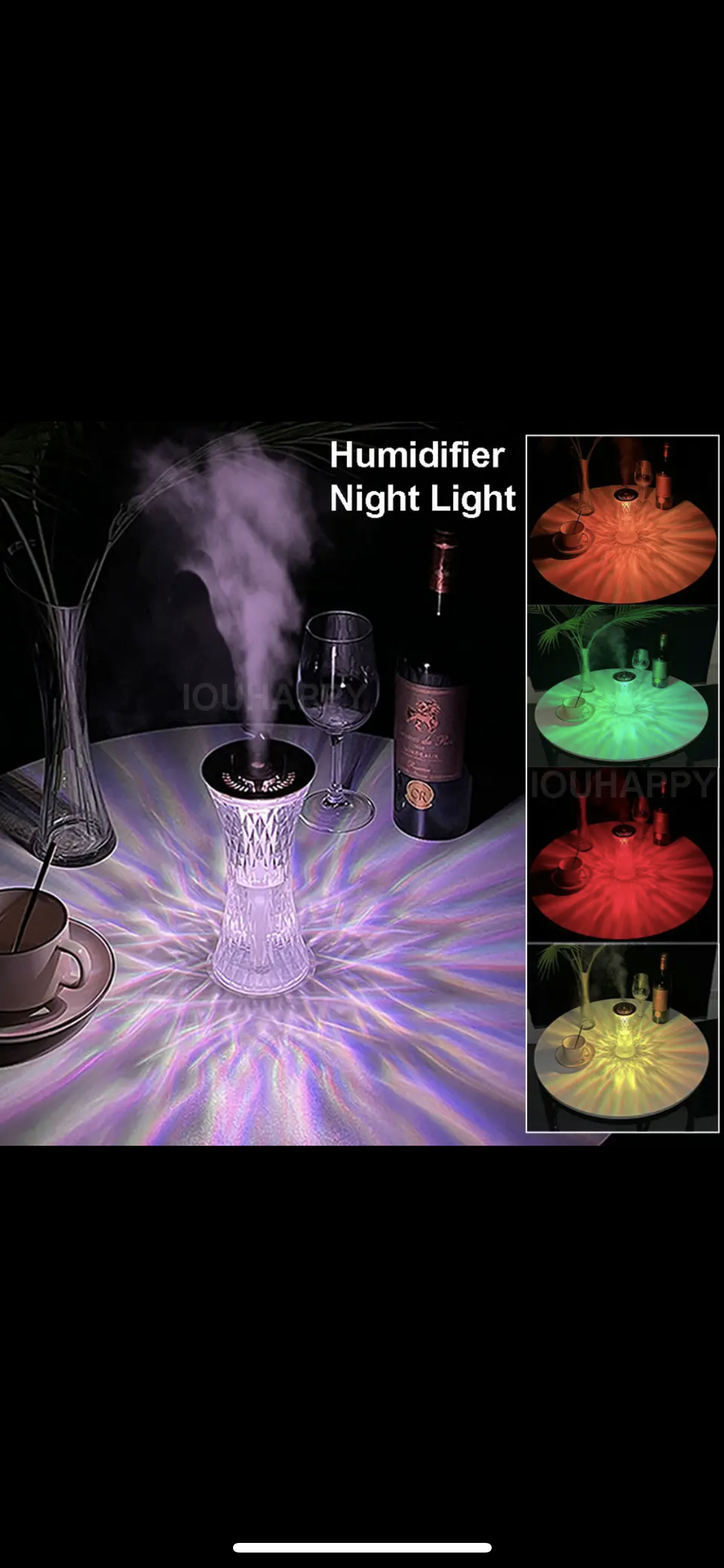 Humidificateur de bureau avec escales colorées