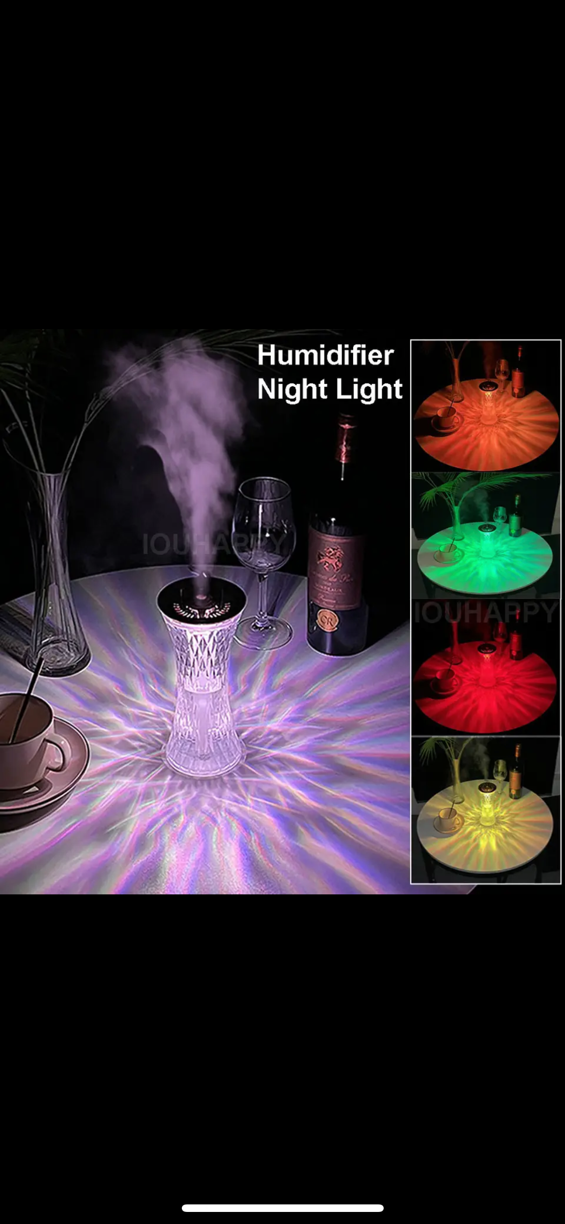 Humidificateur de bureau avec escales colorées