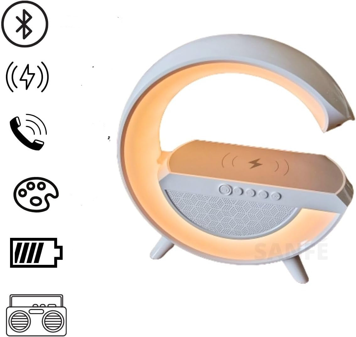 X10 Speaker Bluetooth RGB couplé à un chargeur wireless universel.