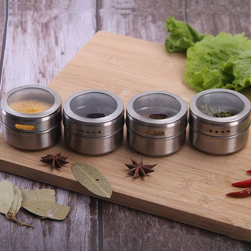 ENSEMBLE DE RANGE-ÉPICES MAGNÉTIQUES 6PCS - X10 Maroc - Livraison gratuite -