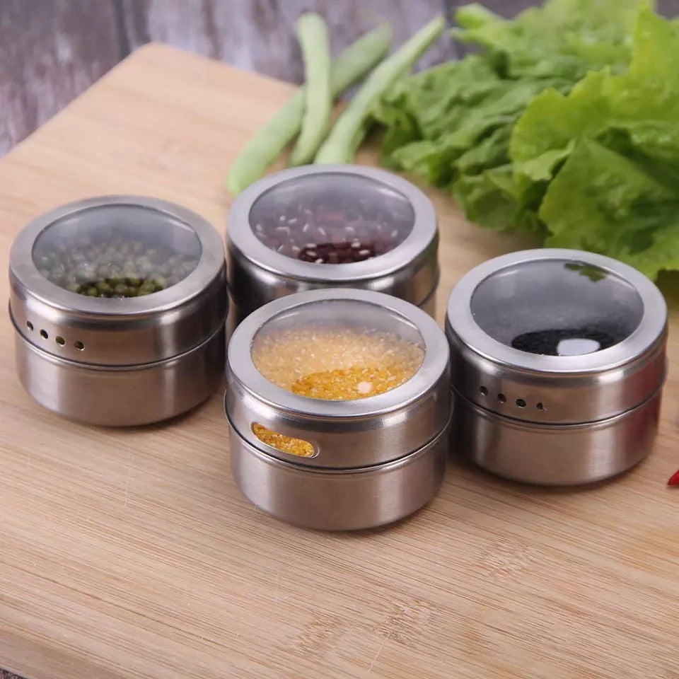 ENSEMBLE DE RANGE-ÉPICES MAGNÉTIQUES 6PCS - X10 Maroc - Livraison gratuite -