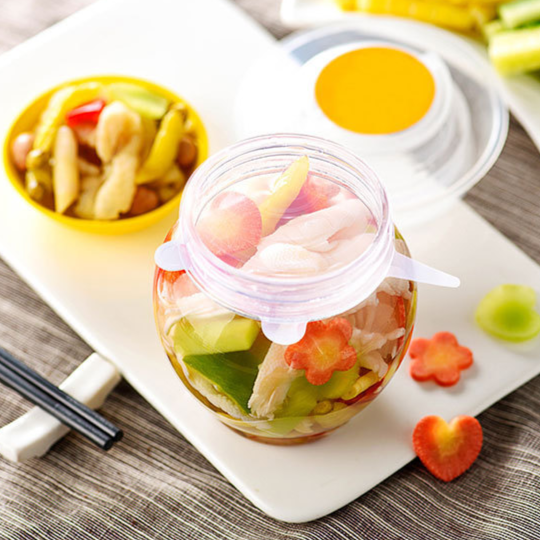 Couvercles Alimentaires en Silicone (6 Pièces) - X10 Maroc - Livraison gratuite -