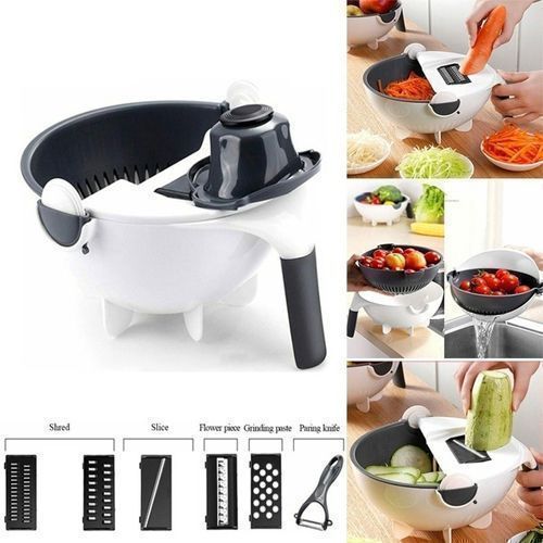 Coupe-légumes multifonction 9 en 1 avec panier de vidange - X10 Maroc - Livraison gratuite -