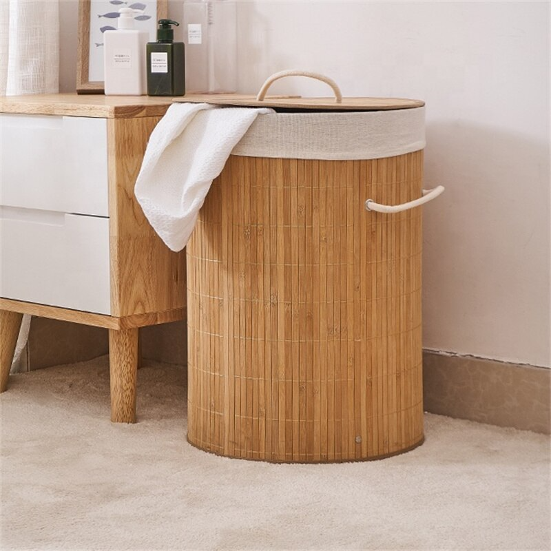 Panier à linge en bambou naturel - X10 Maroc - Livraison gratuite -