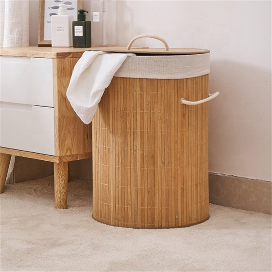 Panier à linge en bambou naturel - X10 Maroc - Livraison gratuite -