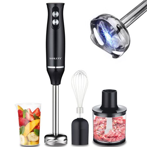 Mixeur plongeant électrique 4 en 1 en acier inoxydable à 2 vitesses - X10 Maroc - Livraison gratuite -