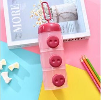 Boîte de rangement pour aliments pour bébés à 3 couches - X10 Maroc - Livraison gratuite - Rose