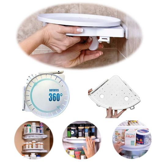 Étagère d'angle murale rotative 360 degrés - X10 Maroc - Livraison gratuite -